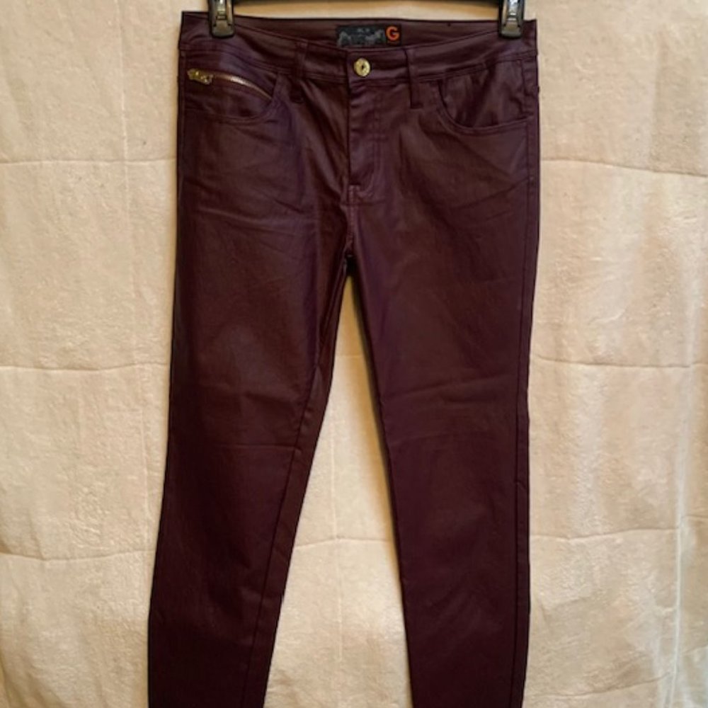Guess Faux Leather Plum Jeans